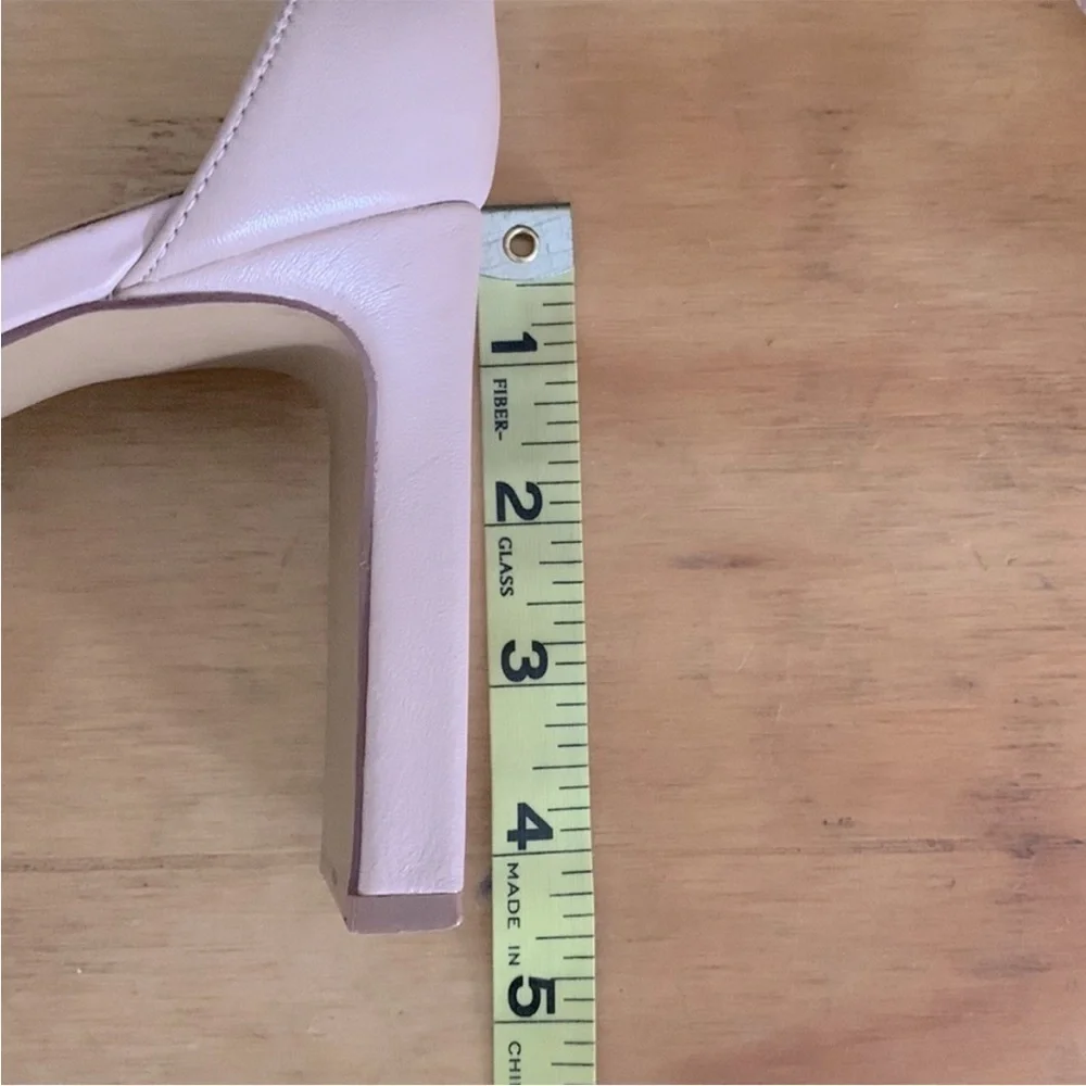 Vince Camuto Bendiva Nude Leather Ankle Strap Block Heels Size‎ 10